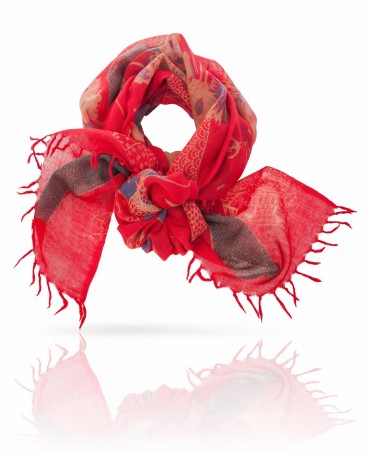 Палантин Женский ZW-VILLAGE/DRY.RED